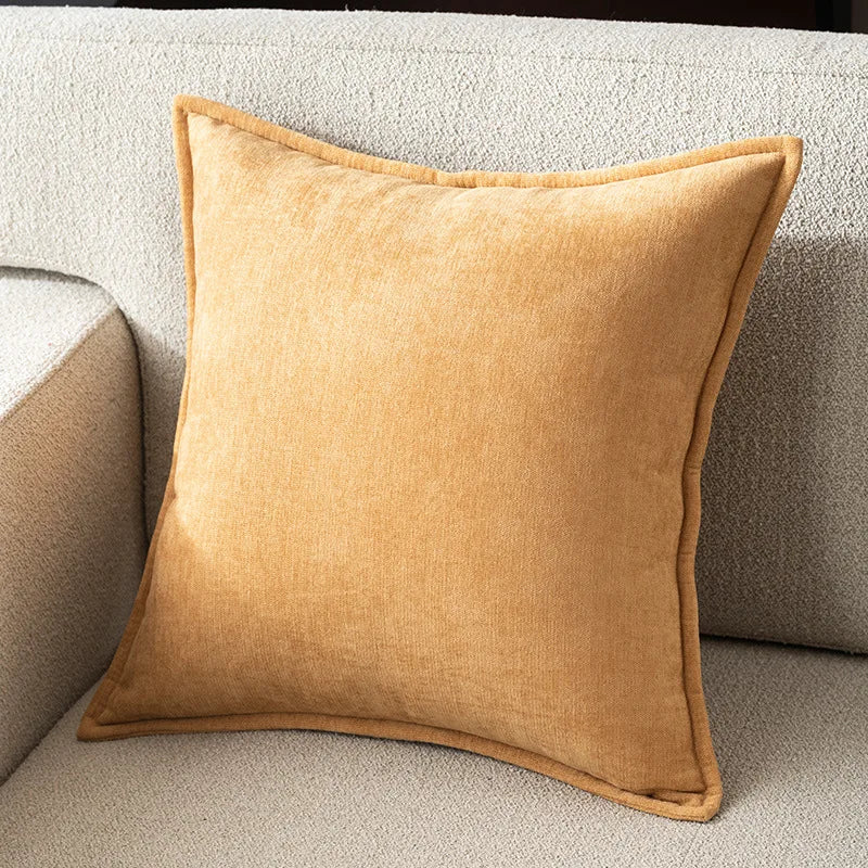 Housse de coussin jaune moutarde - 40x40cm