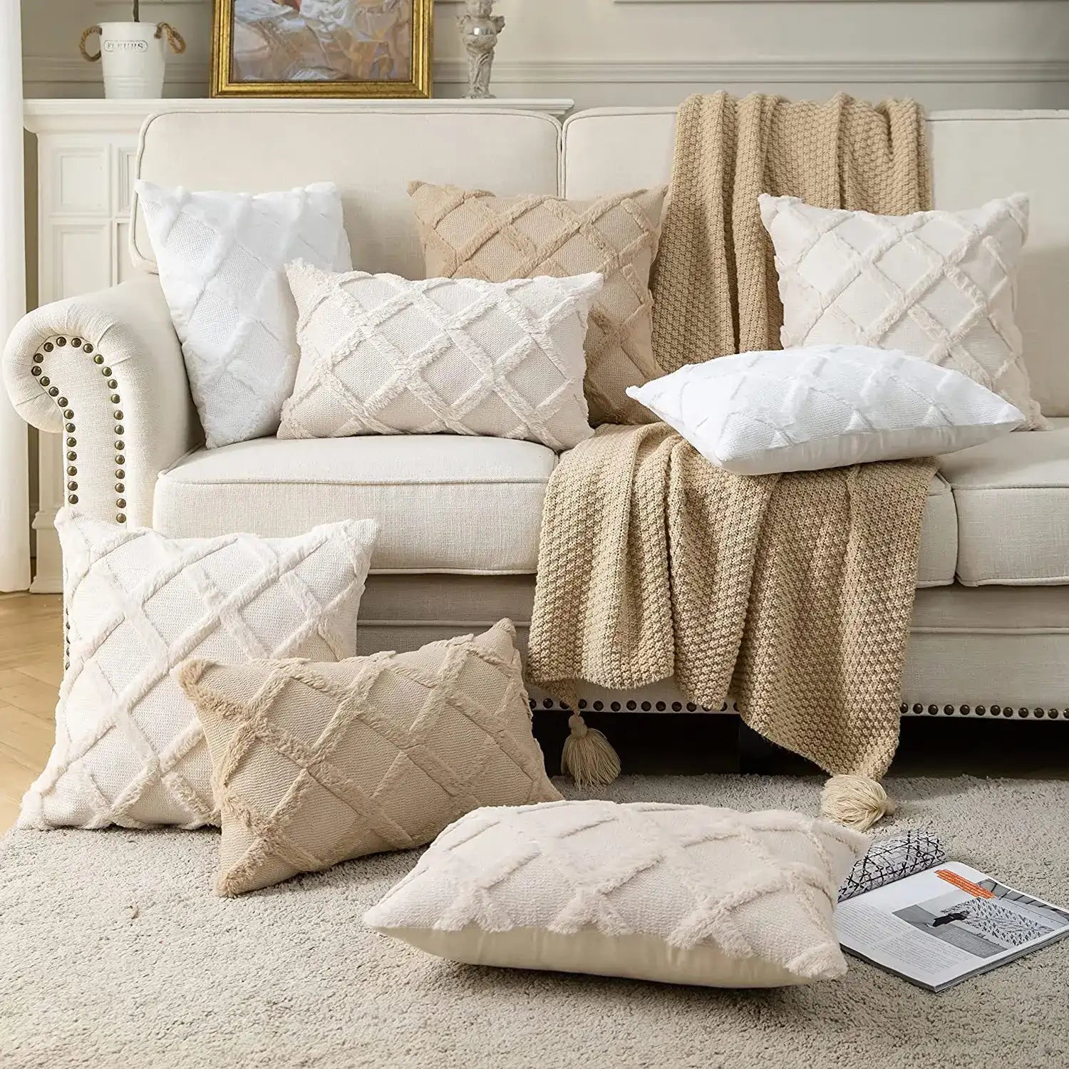 Housse de coussin laine