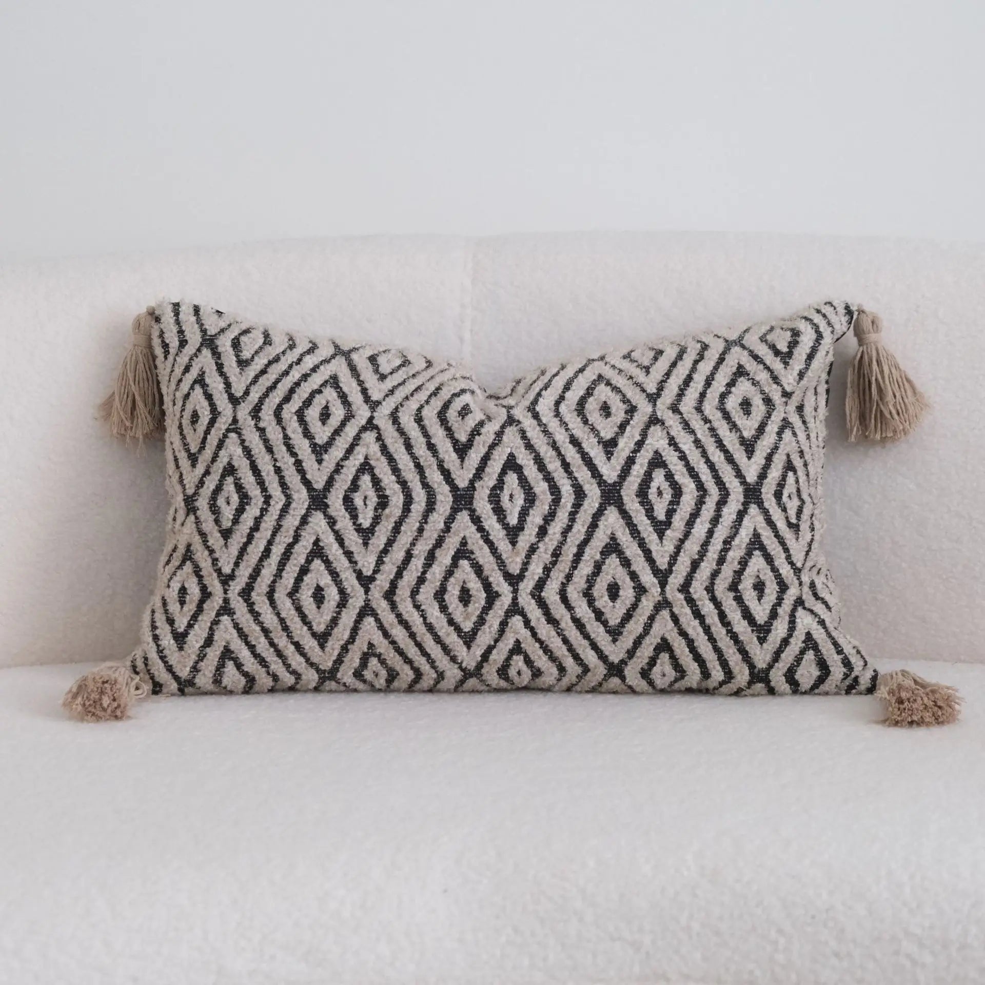 Coussin avec frange