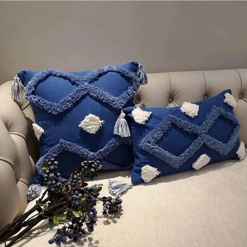 Coussin canapé bleu