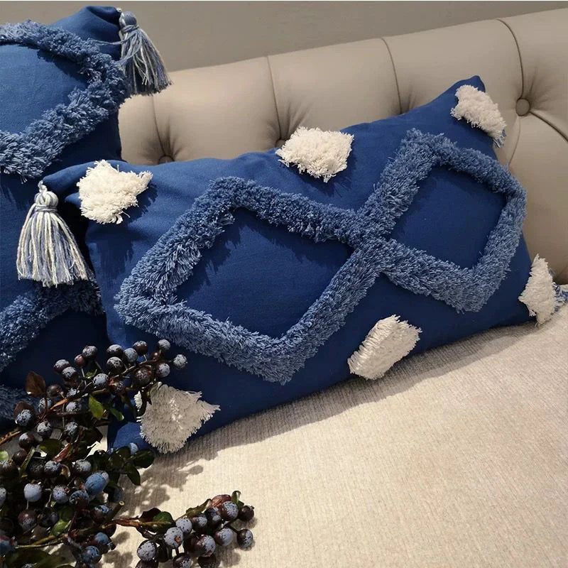 Coussin canapé bleu - rectangle
