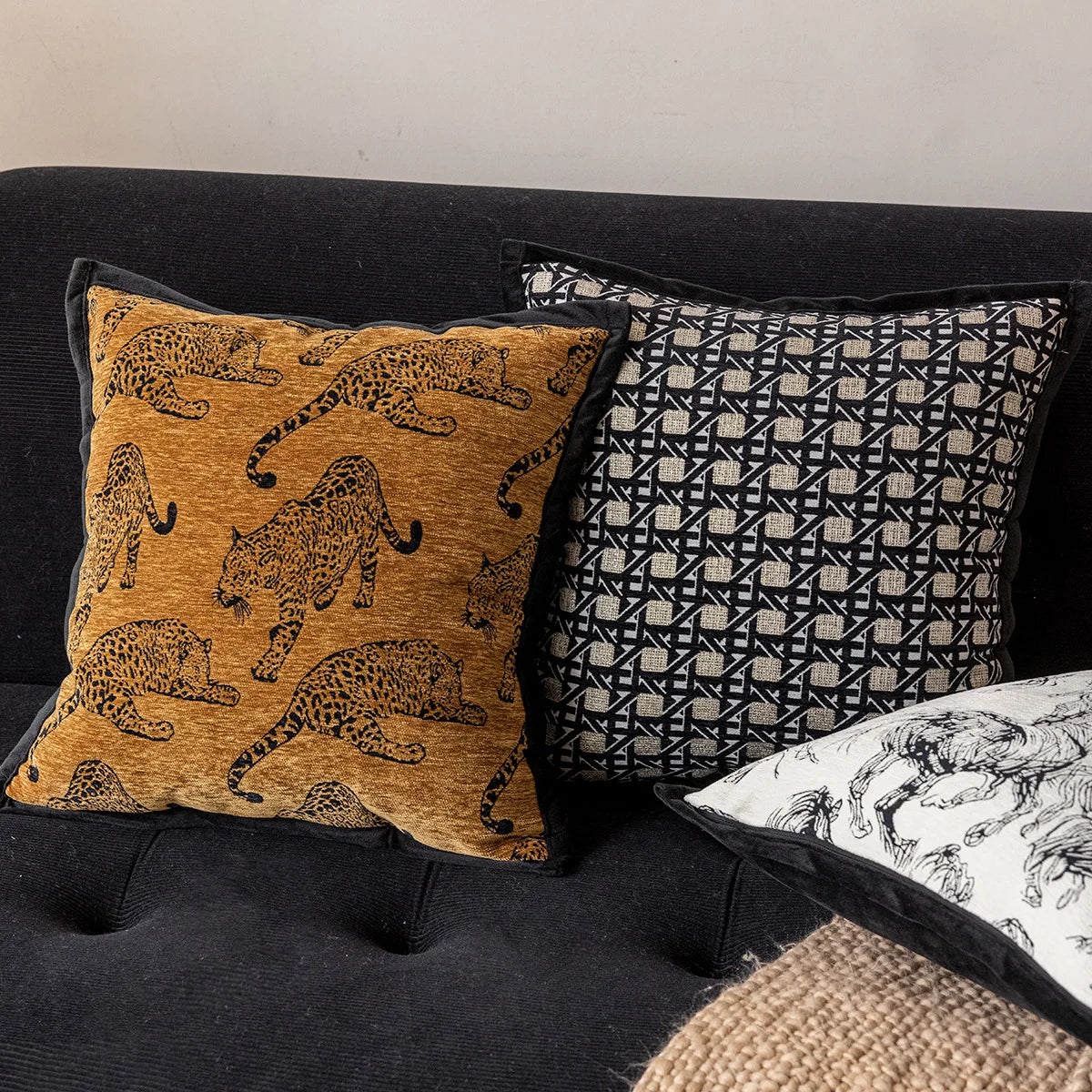Coussin canapé marron