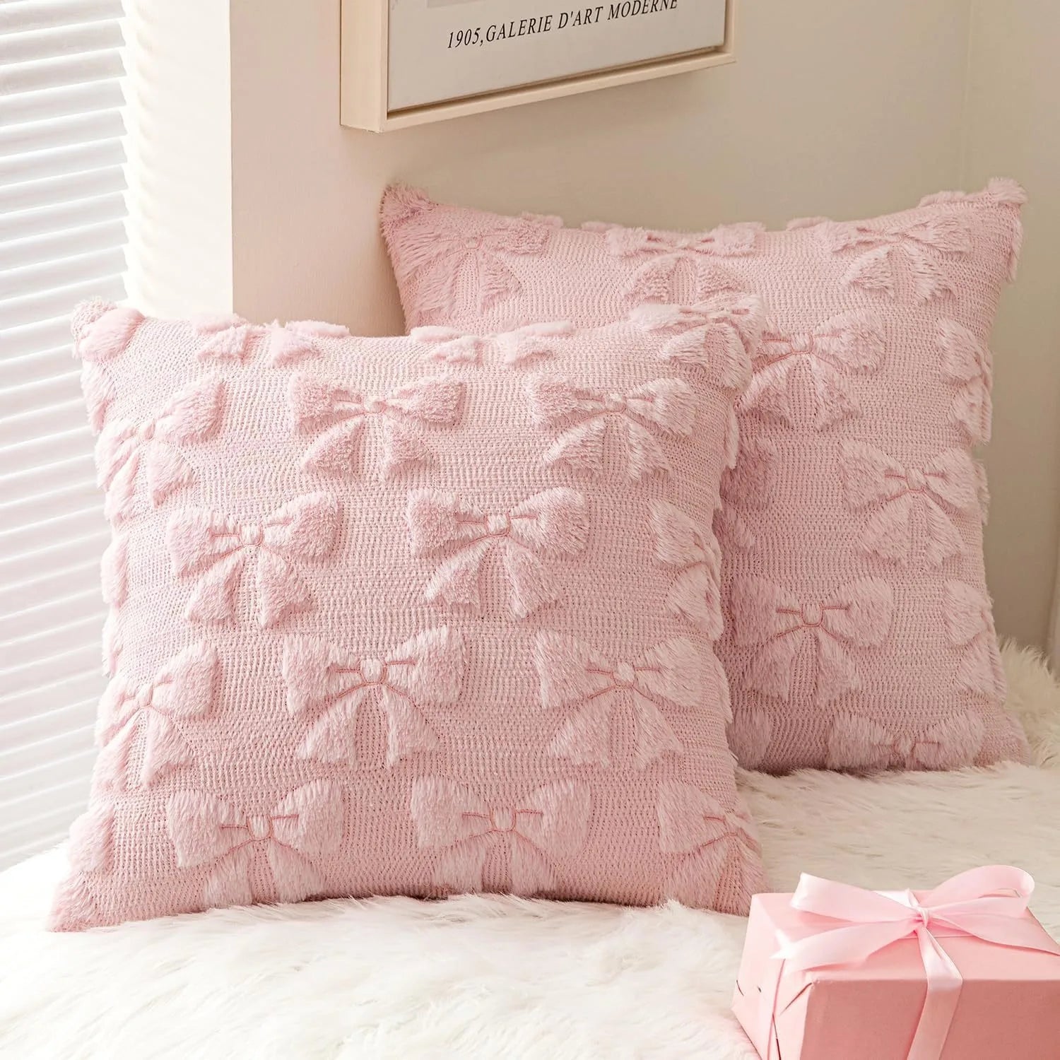Coussin canapé rose pale