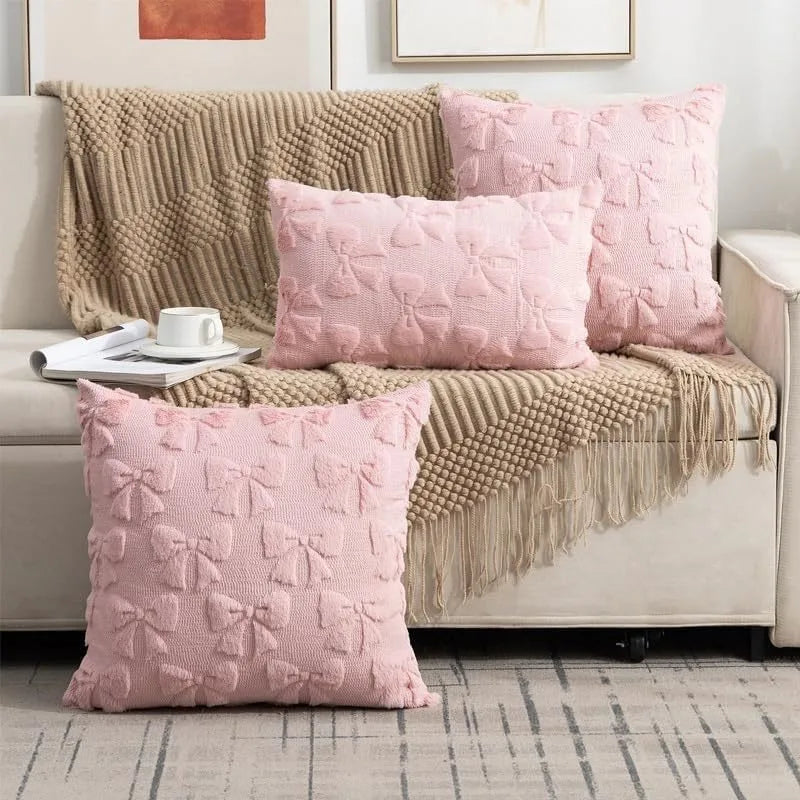 Coussin canapé rose pale