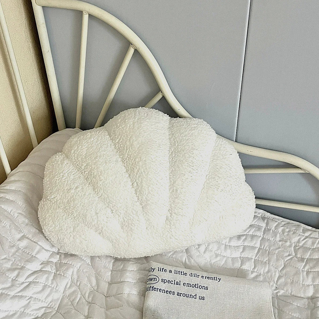 Coussin coquillage - blanc