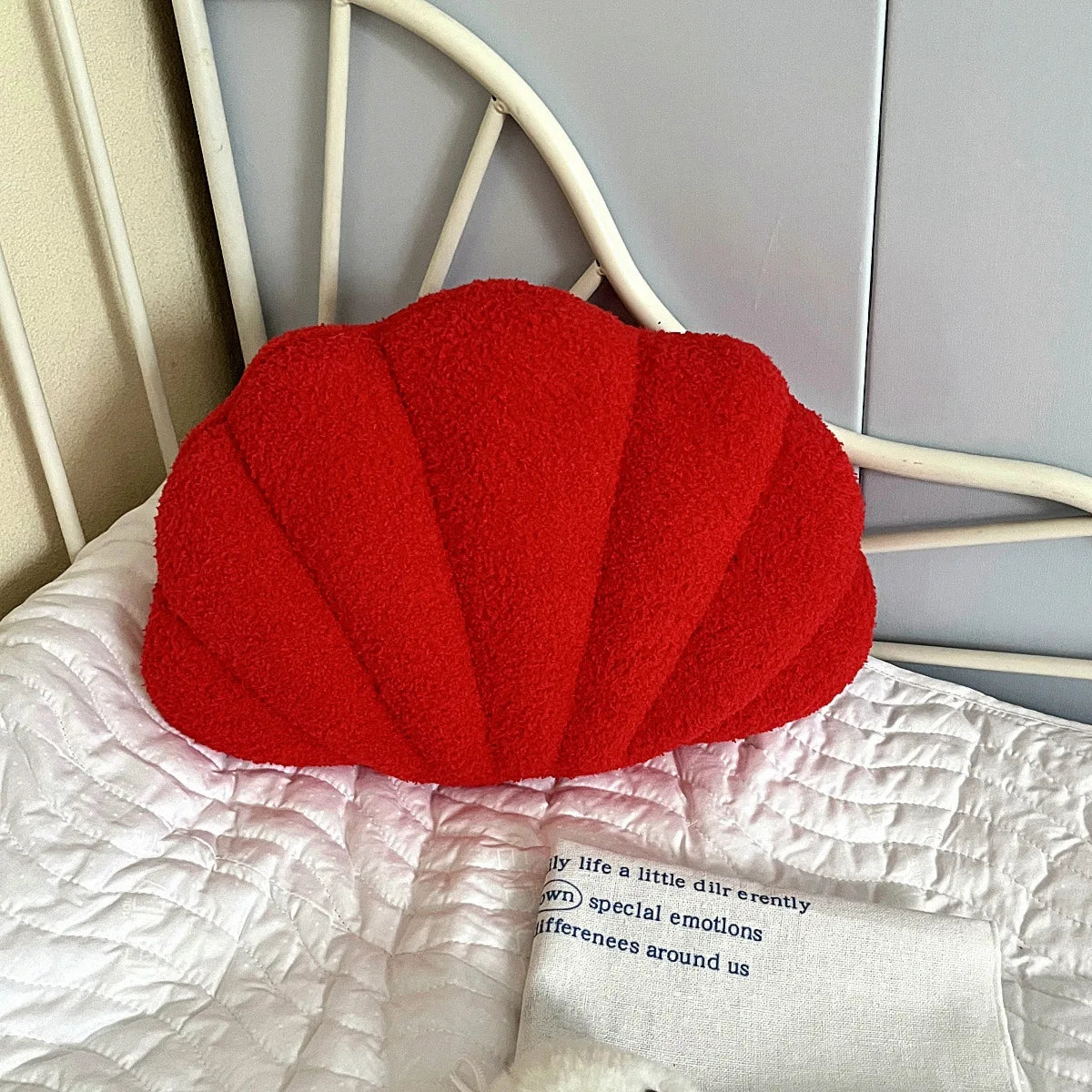 Coussin coquillage - rouge