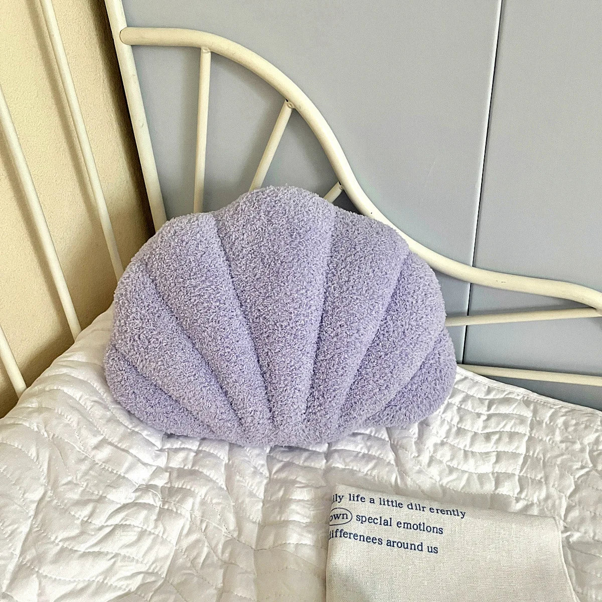Coussin coquillage - violet