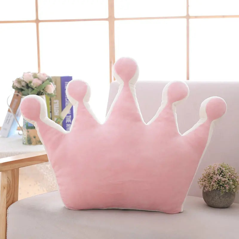 Coussin couronne - rose
