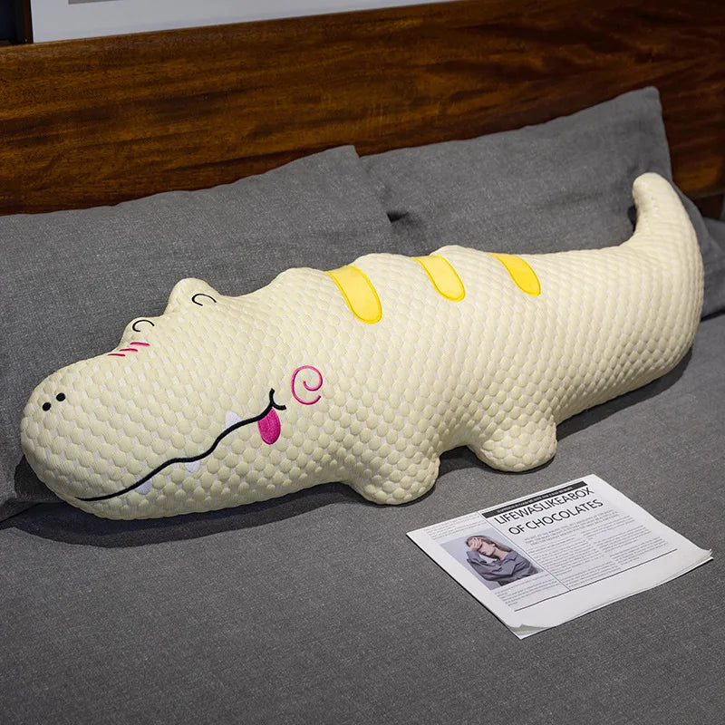 Coussin crocodile - jaune