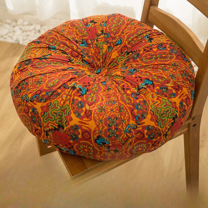 Coussin de chaise ethnique - orange