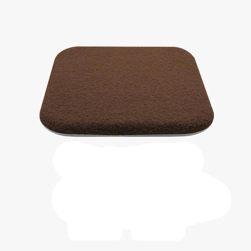 Coussin de chaise velours - brun / 40x40cm
