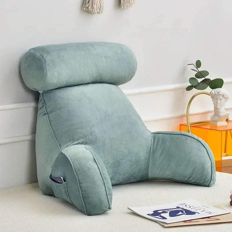 Coussin de lecture de lit - bleu