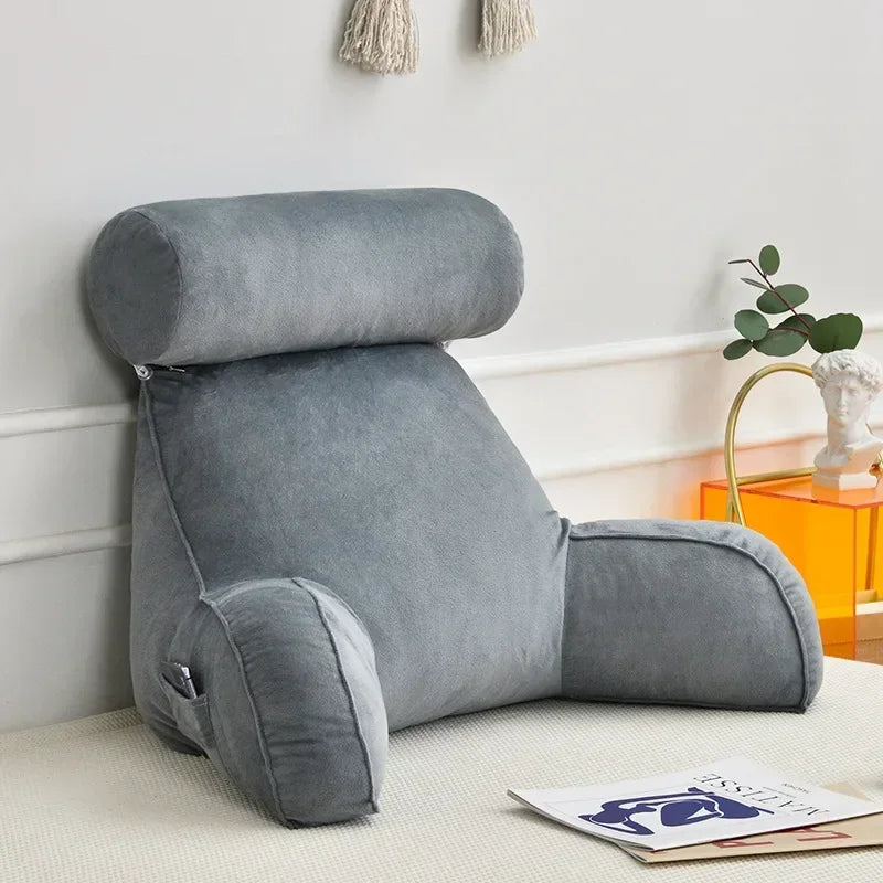 Coussin de lecture de lit - gris