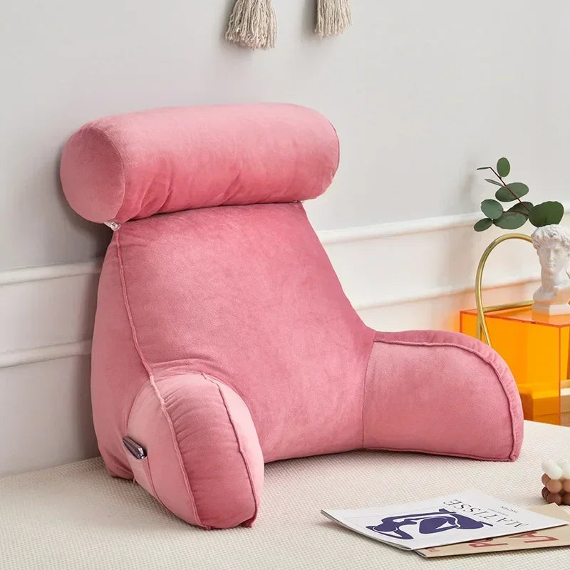 Coussin de lecture de lit - rose