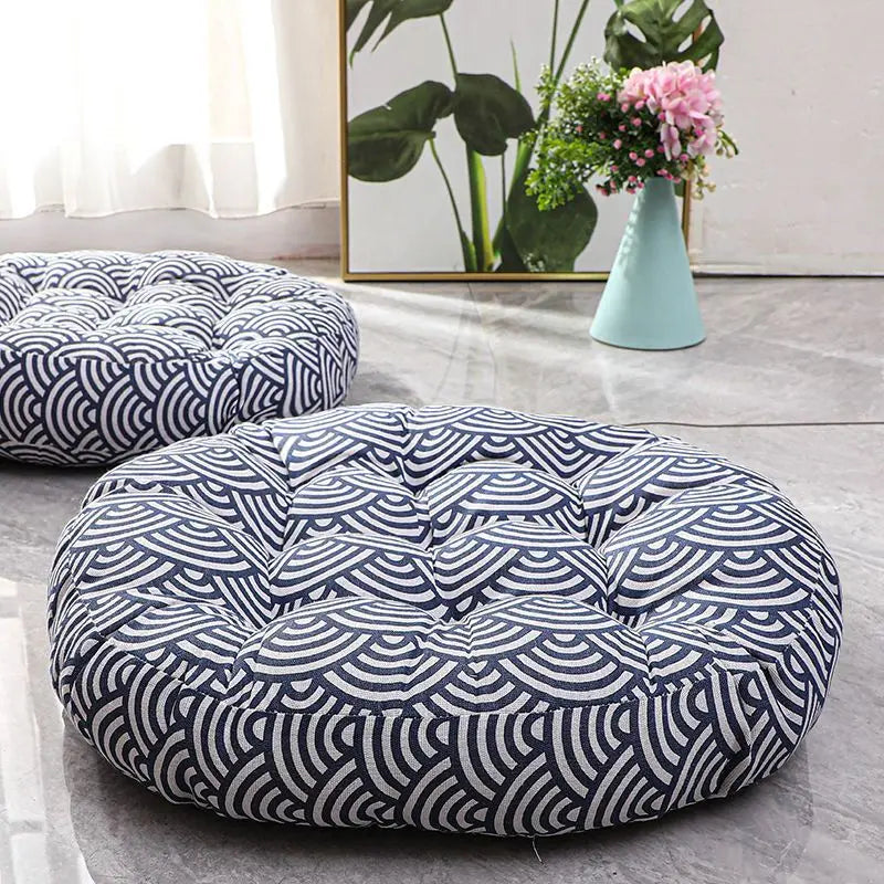 Coussin de sol rond - gris