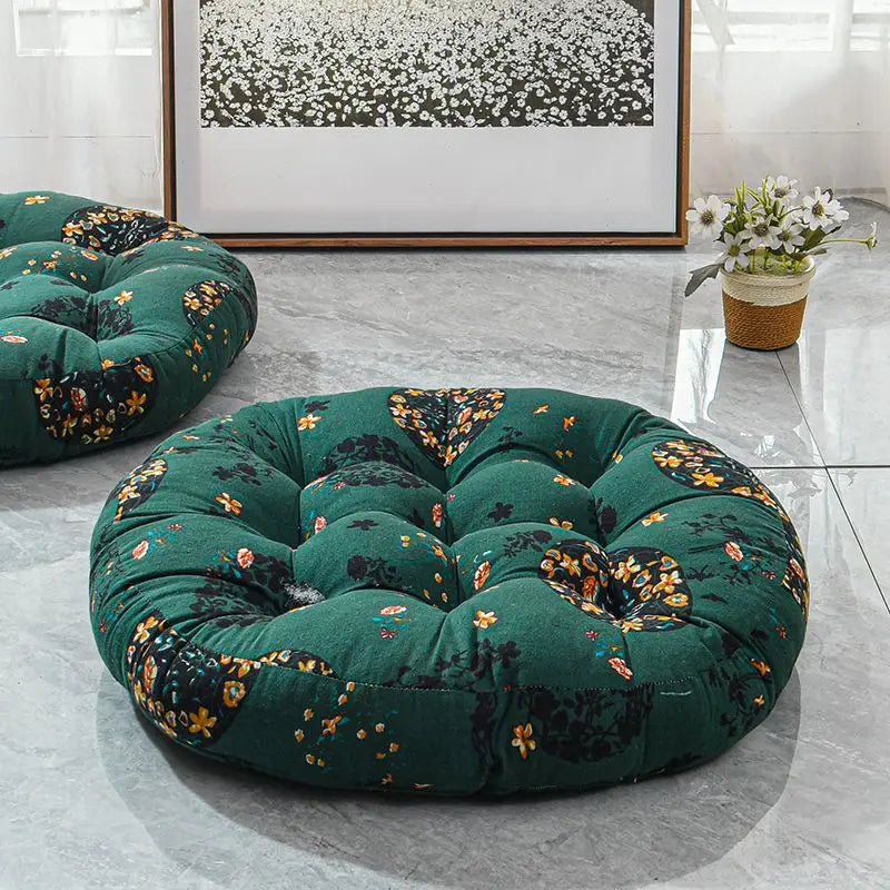 Coussin de sol rond - vert