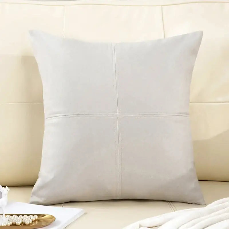 Coussin en cuir - blanc