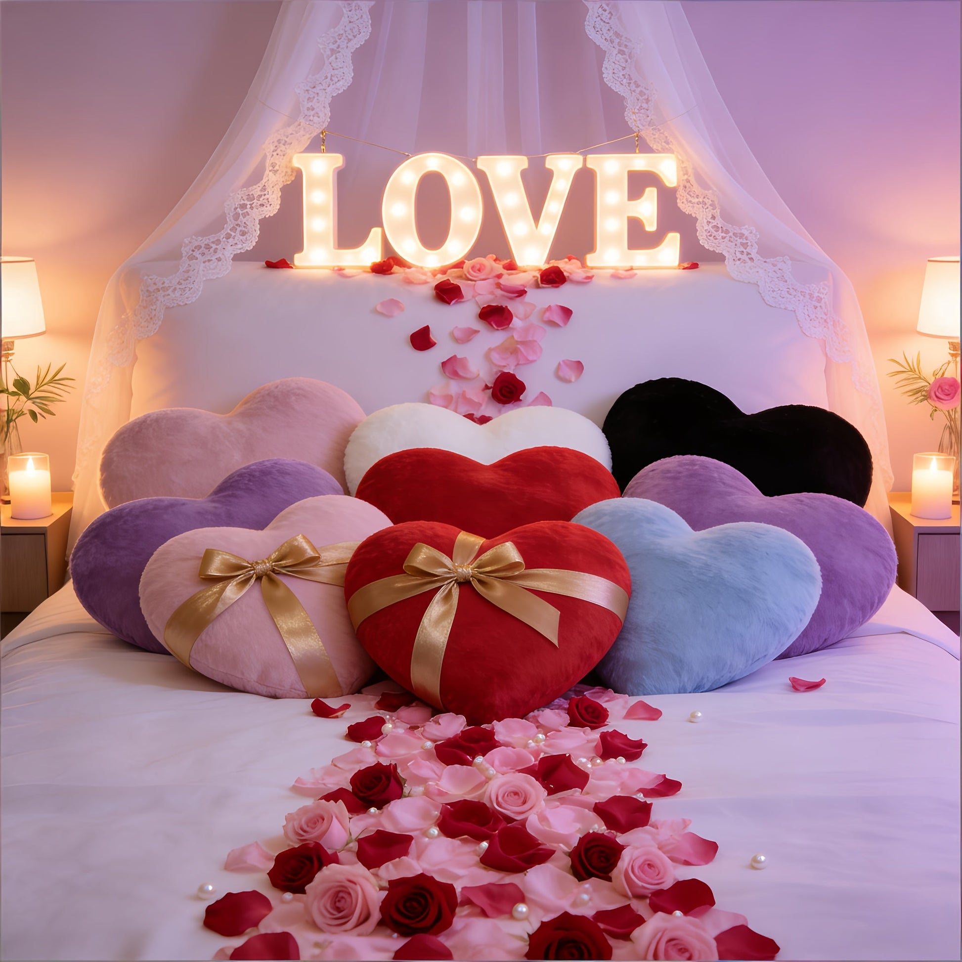 Coussin en forme de cœur