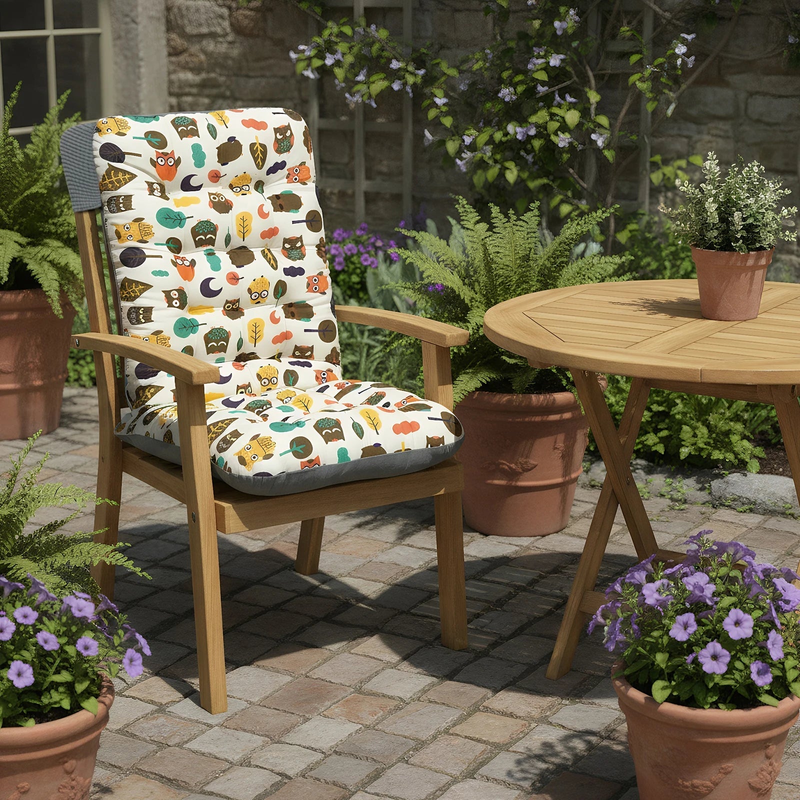 Coussin extérieur chaise - brun
