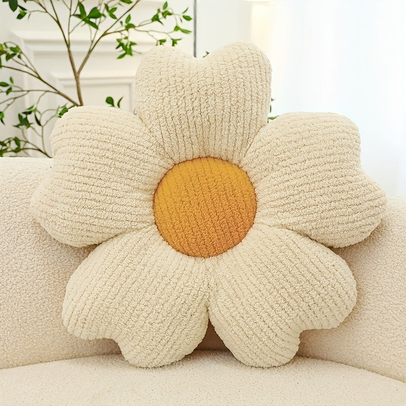 Coussin fleur - blanc