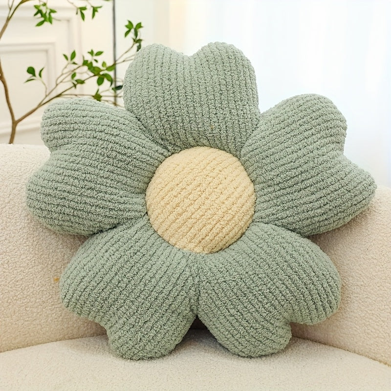 Coussin fleur - bleu
