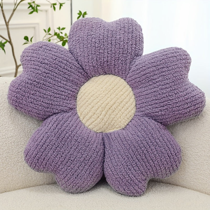 Coussin fleur - violet