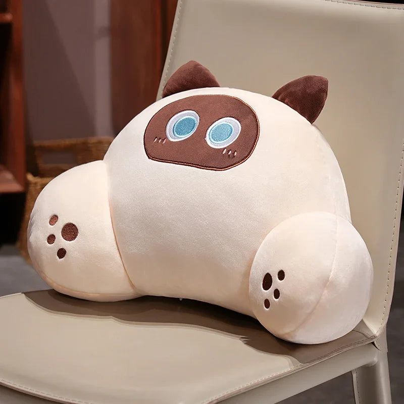 Coussin forme de chat - brun