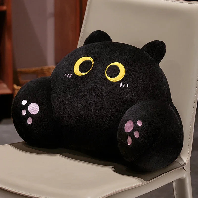 Coussin forme de chat - noir