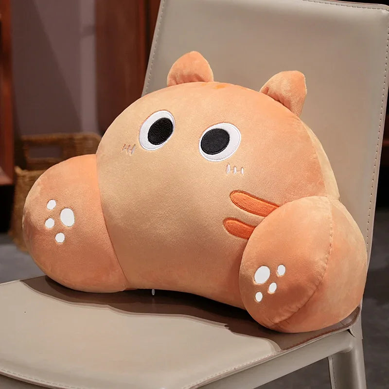Coussin forme de chat - orange