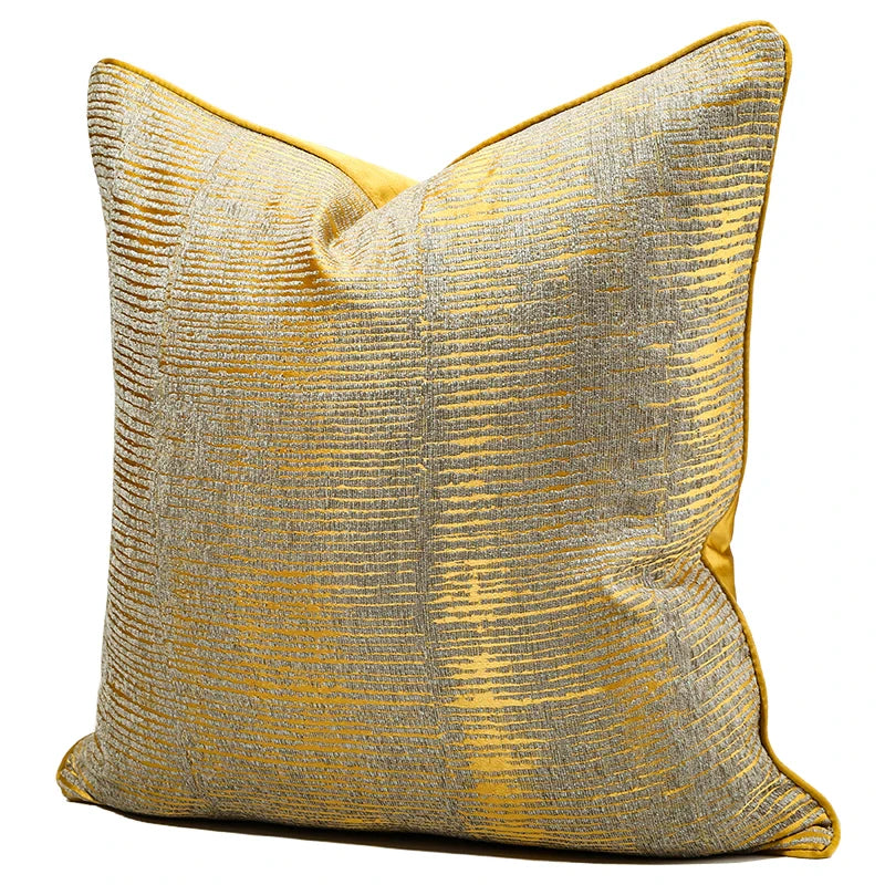 Coussin gris et or