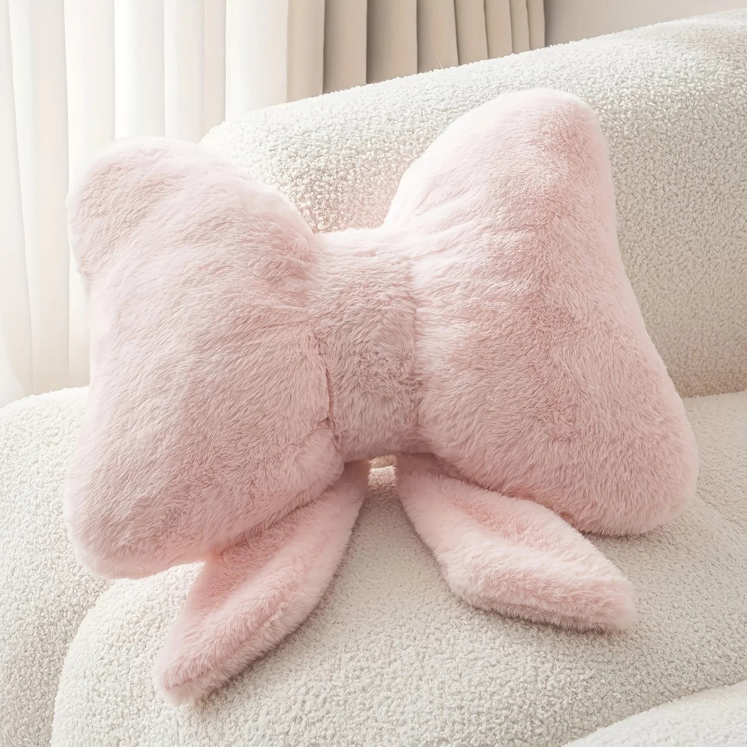 Coussin noeud papillon - rose
