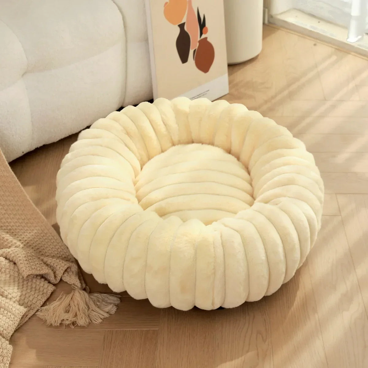 Coussin petit chien - jaune / 40cm
