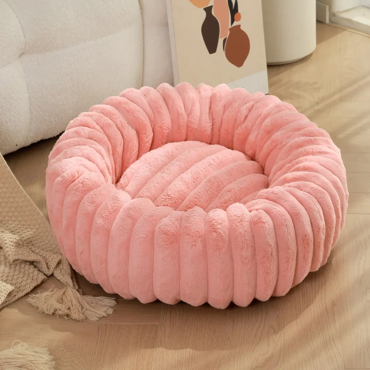 Coussin petit chien - rose / 40cm