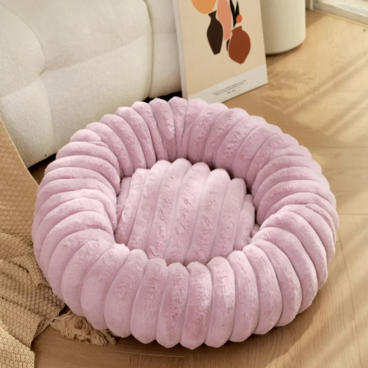 Coussin petit chien - violet / 40cm