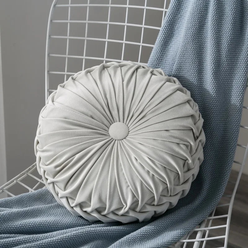 Coussin rond blanc