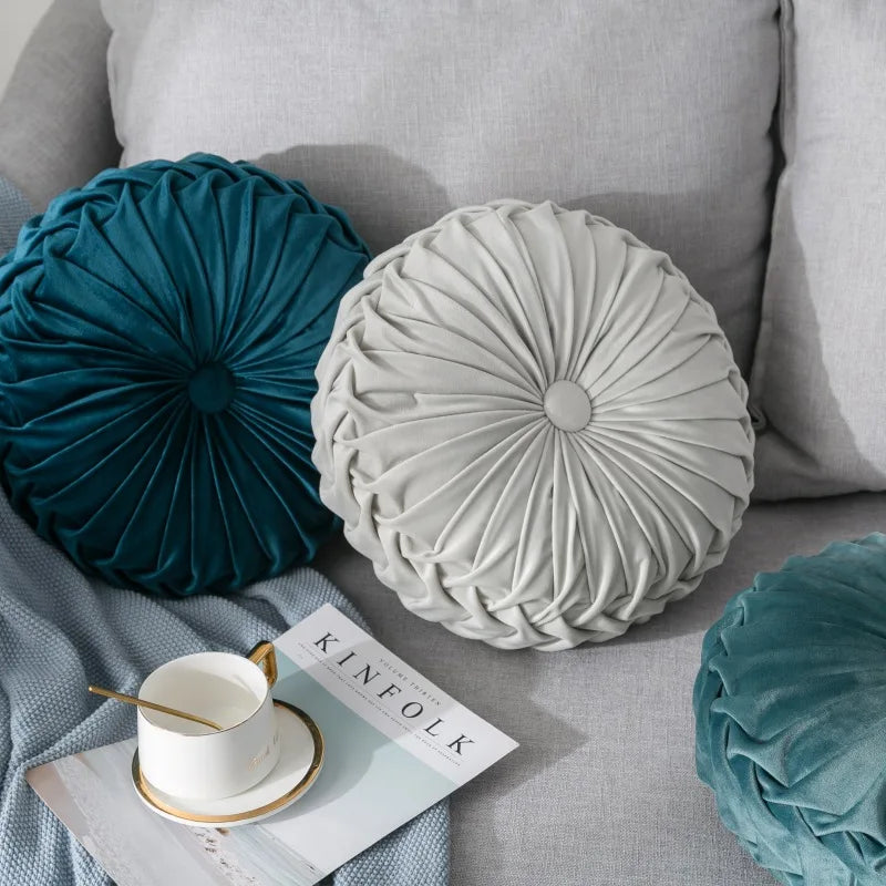 Coussin rond blanc