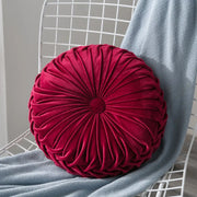 Coussin rond rouge