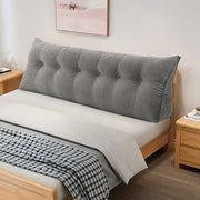 Coussin tete de lit gris - 120cm