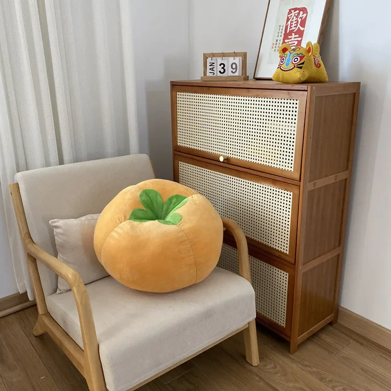Coussin tomate - jaune