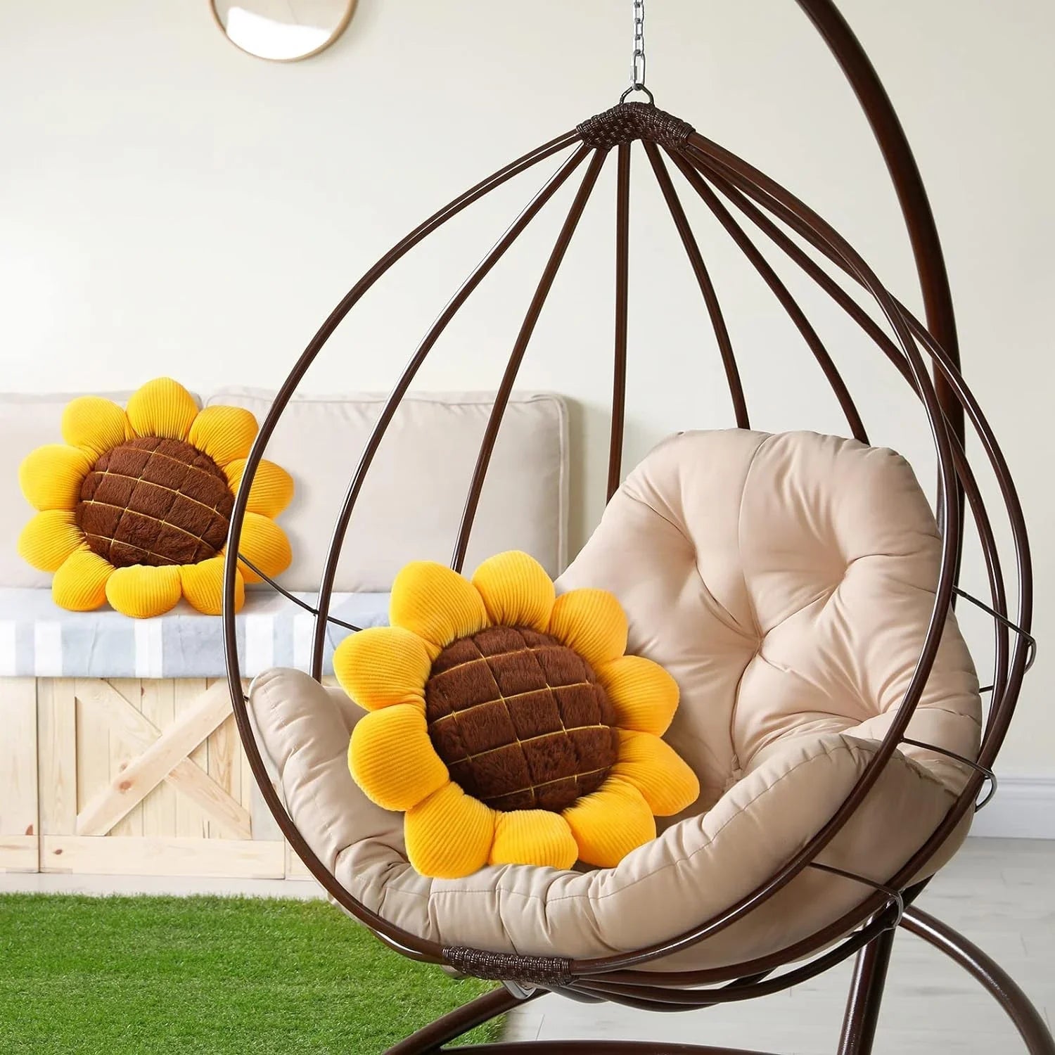Coussin tournesol