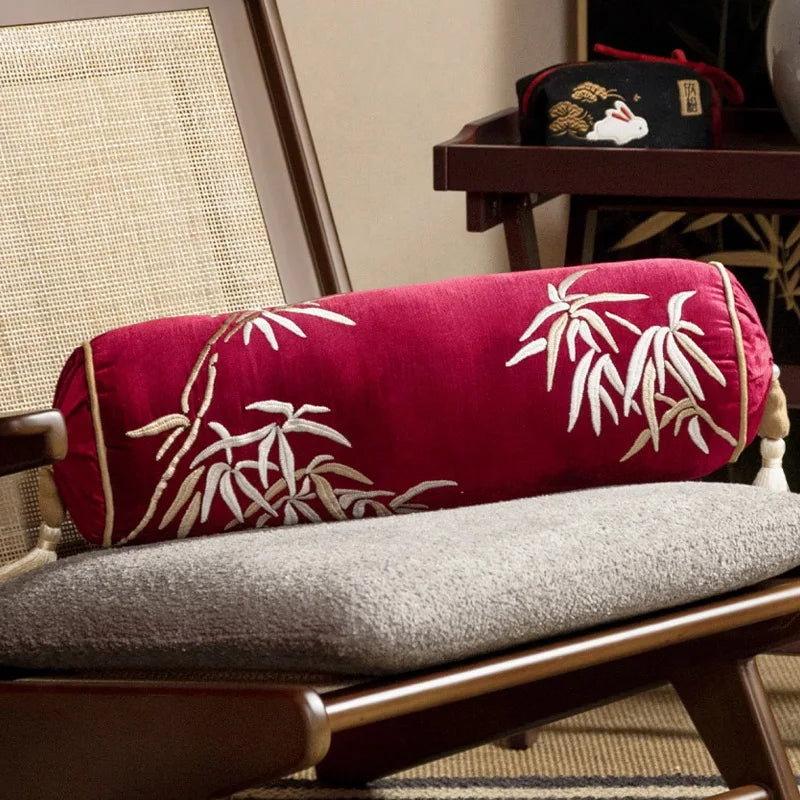 Coussin traversin pour canapé - rouge