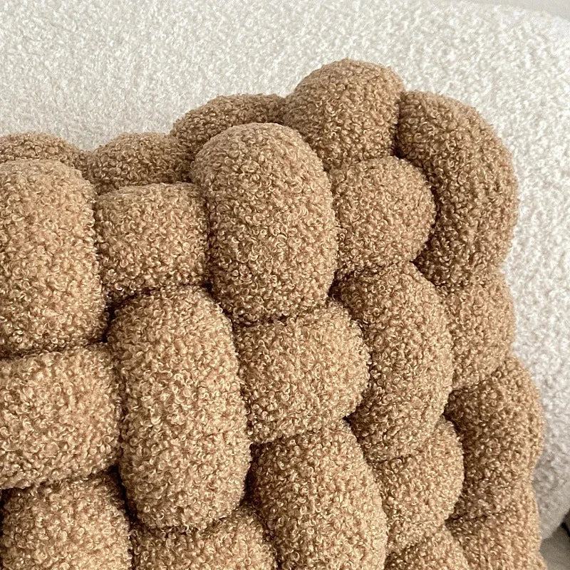 Coussin tressé carré