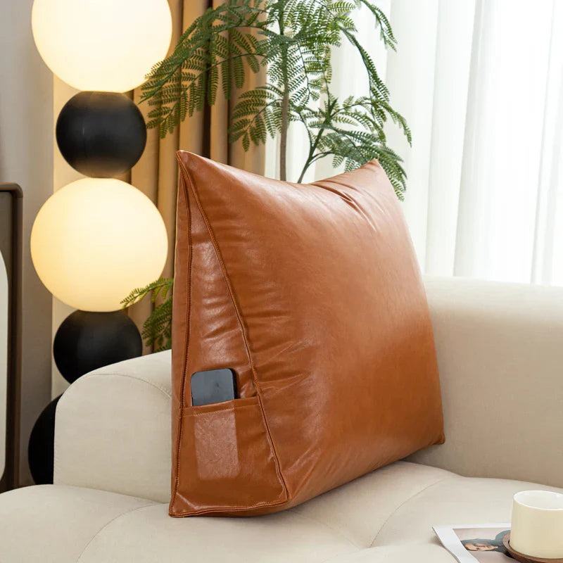 Coussin triangle - brun clair