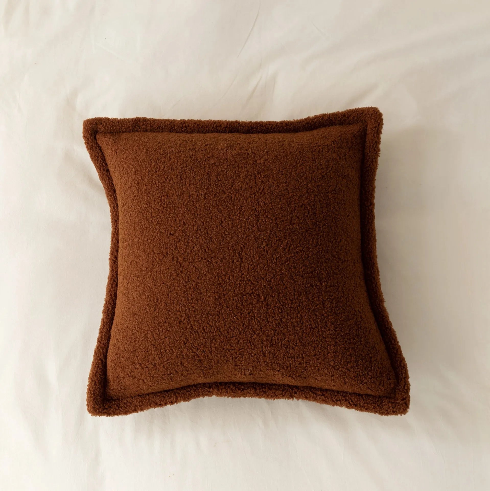 Coussins velours luxe - brun foncé