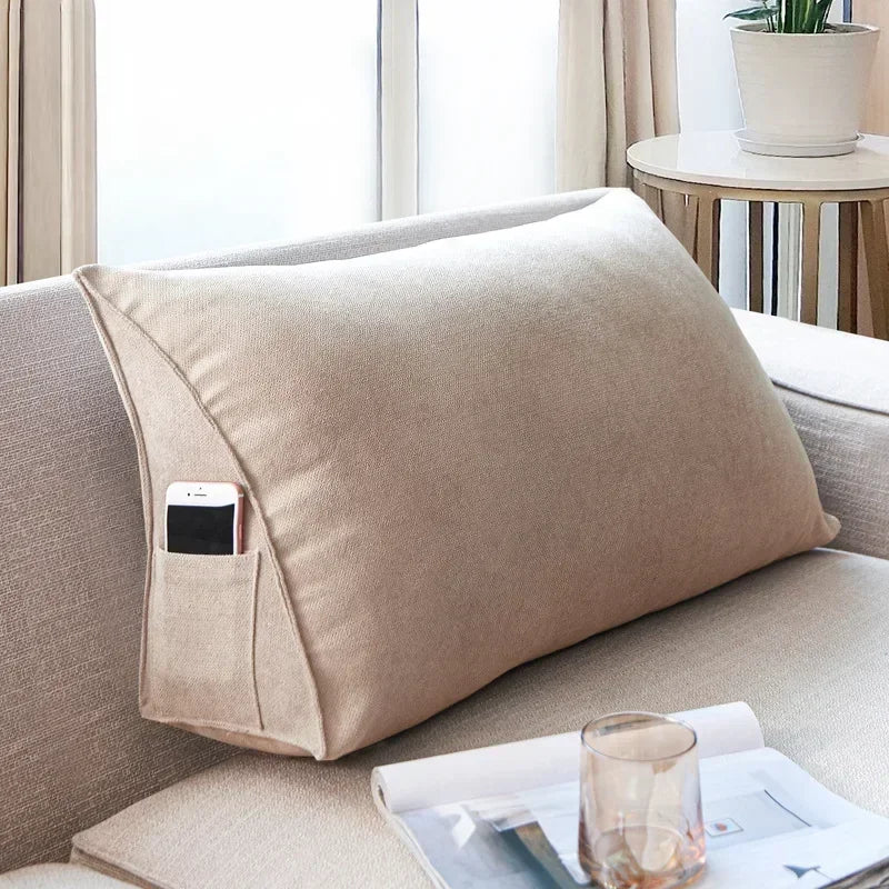 Dossier canapé coussin - beige / 60x35x20cm