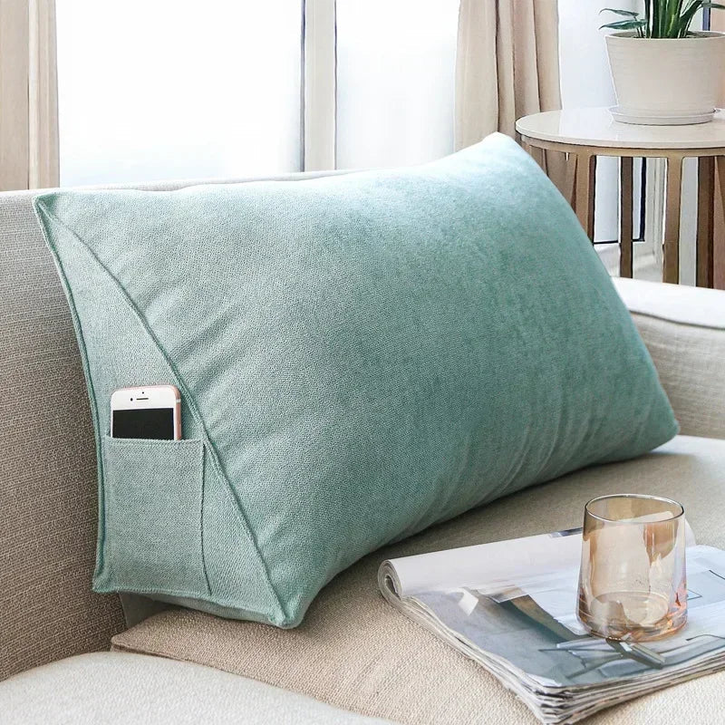Dossier canapé coussin - bleu / 60x35x20cm