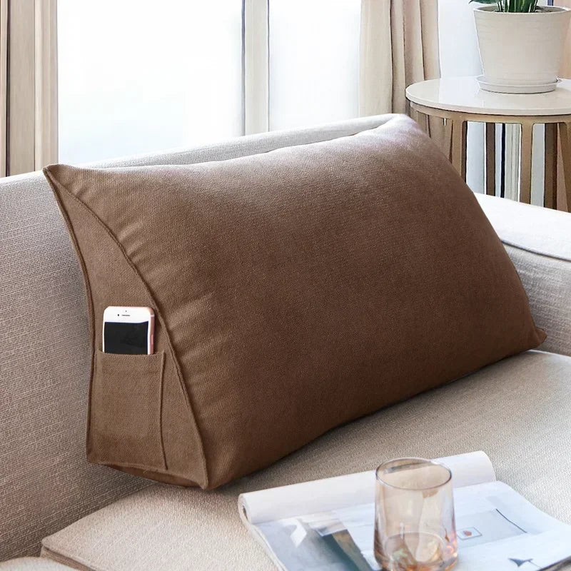 Dossier canapé coussin - brun / 60x35x20cm