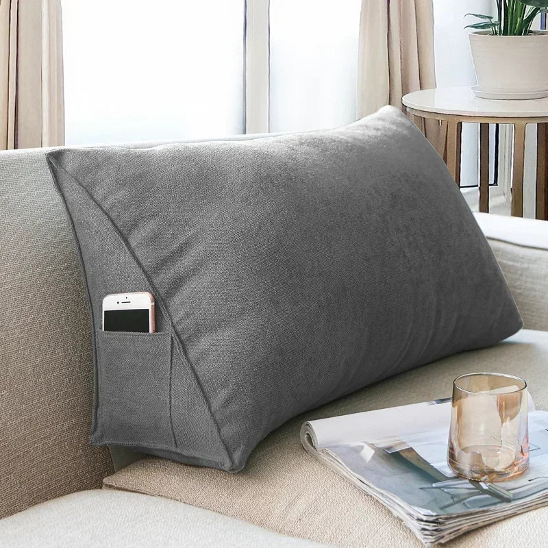 Dossier canapé coussin - gris / 60x35x20cm