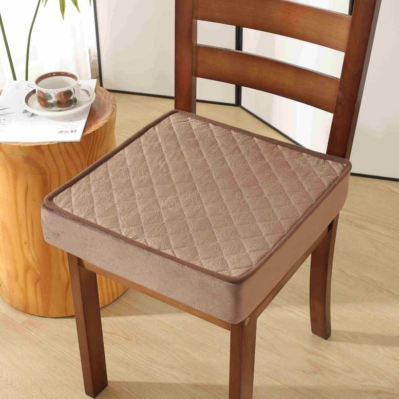 Coussin de chaises épais - brun / 40x40cm