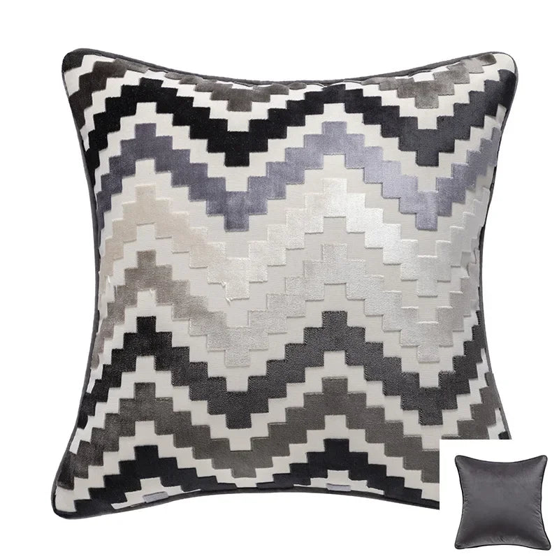 Housse de coussin 60x60 velours - brun foncé